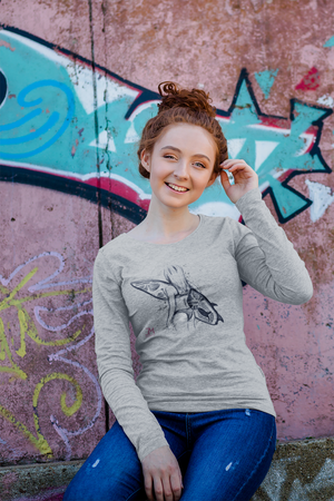 B&W Girl Surfboard| Long Sleeve