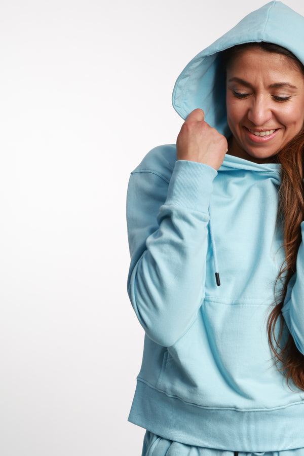 Pop Over Fleece Hoodie | Ladies Long Sleeve Top