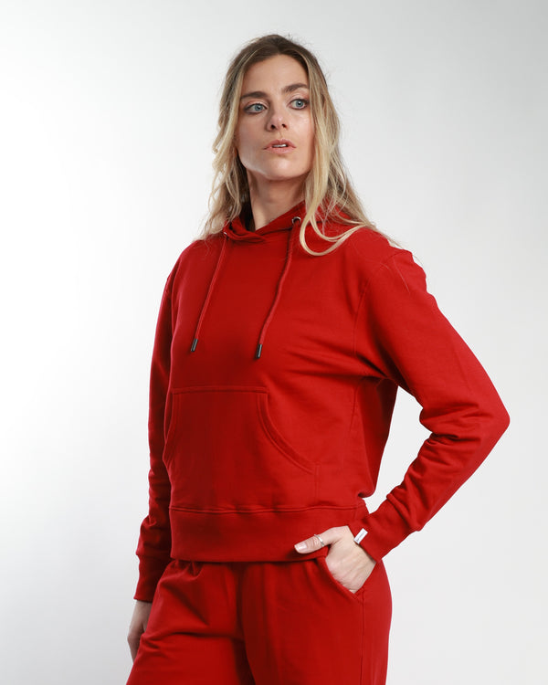 Pop Over Fleece Hoodie | Ladies Long Sleeve Top
